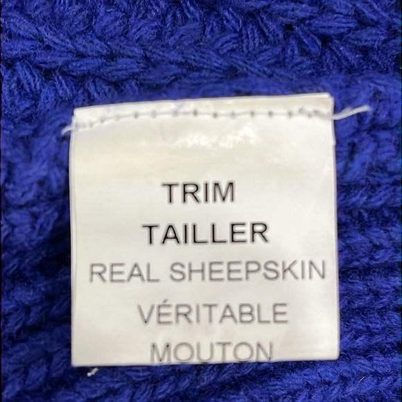 Autumn Cashmere Turtle Neck Pullover Sweater in Cobalt blue Leather elbow M - Picture 15 of 15